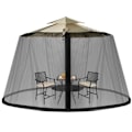 Miniatyrbillede 1 af 4: COSTWAY Mygnet til Parasoller/Cylindrisk Pavillon 2,5-3M med 2 Døre Dobbelt Lynlås Justerbar Snor Sort