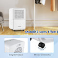 Miniatyrbillede 6 af 6: Affugter 15 L/Dag COSTWAY-20 M²-4 Tilstande-Timer 24 T-Bluetooth LED-Kontinuerlig/Manuel Tømning-Automatisk Tøfrsning