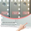 Miniatyrbild 2 av 6: COSTWAY Hollywood Makeup Mirror LED Touch Control Belysning, 10X förstoring, Bluetooth-högtalare, 3 färger justerbar