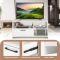 Miniatyrbillede 2 af 4: COSTWAY 50" tv-enhed med skuffe og 3 rum, til stue, soveværelse, hall, hvid, 104,5 x 51,5 x 52 cm