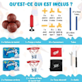 Miniatyrbillede 4 af 4: COSTWAY Basketball Arcade Spil med Dobbelt Shootout og Basketball Hoop 4 Bolde og 1 Inflator Pump Returrampe