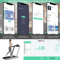 Pikkukuva 2 / 4: COSTWAY kokoontaittuva sähköinen juoksumatto/kävelykone, jota ohjataan APP Bluetoothilla 12 km/h LED-näyttökaiuttimella 0,75HP Motor Silver