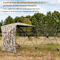 Miniatyrbillede 2 af 6: COSTWAY Camouflage 2-3 personers pop-up jagttelt-4 klare envejspaneler-3 vinduer,gardinkroge-taske Kamouflage