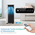 Pikkukuva 3 / 6: COSTWAY 4 in 1 R290 Kannettava Ilmalämpöpumppu 7000BTU, Jäähdytys, Tuulettimen, Kosteuspoistaja, 24H Ajastin, Kauko-ohjain, 28㎡ varten Svart