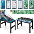 Pikkukuva 1 / 4: COSTWAY Monipelipöytä 15 in 1-Koripallo-Jalkapallo-Biljardi-Jääkiekko-Keilailu-Ping-pong-Shuffleboard-Lisävarusteet-123 x 105 x 90,5 cm Flerfärgad