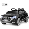 Miniatyrbillede 1 af 4: Elbil til børn COSTWAY Audi License Fjernbetjening & Lys & Musik 3 Speeds Soft Start 98x49x43CM Sort