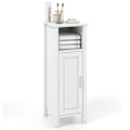Miniatyrbillede 1 af 6: COSTWAY Badeværelsesskabe med Justerbar Hylde og Dør, Opbevaringsorganisator til Toilet 30 x 30 x 80 CM Hvid
