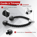 Miniatyrbild 3 av 4: COSTWAY Set med 4 Triceps V Bar, Triceps Rope, V Triceps Press Bar, Double D Handle, Triceps/Biceps Bar