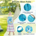 Miniatyrbild 3 av 4: COSTWAY barnväska på hjul 16'' + 12'' ryggsäck, barnbagage med enhörningsmönster, för flygresor, blå