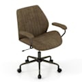 Miniatyrbillede 1 af 6: COSTWAY Ergonomisk Dreje Kontorstol i Suedelstof med Hjul - Højdejusterbar Sædehøjde 45-52 cm