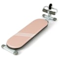 Miniatyrbild 1 av 4: COSTWAY hopfällbar multifunktions träningsbänk-3 justerbara vinklar-längd 120-137 cm-telefonhållare-PVC-läder säte-rosa