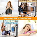 Miniatyrbillede 2 af 6: COSTWAY 2000W mobilt klimaanlæg-varm/kold-luftkøler med 5 i 1 fjernbetjening-8H timer-3 hastigheder-70° oscillation
