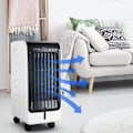 Miniatyrbillede 6 af 6: Mobilt Klimaanlæg 6L 4 i 1 COSTWAY-Luftkøler, Ventilator 75W-Fjernbetjening-Timer 8H-3 Hastigheder-32x25x57 cm-LCD Skærm Vit