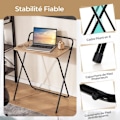 Miniatyrbillede 2 af 4: COSTWAY Lille Sammenklappelig Computertabel 60 x 40 cm, Støtte til Tablet eller Bøger, Ingen Samling Nødvendig til Små Rum