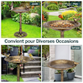 Miniatyrbillede 2 af 6: Fuglefoderstand COSTWAY - Højde 72CM - Diameter 51cm - Antik Bronze Design brons