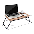 Miniatyrbillede 4 af 6: COSTWAY Sammenklappelig Seng Tabel, til Bærbar Computer Justerbar Vinkel i 4 Positioner i Træ til Læsning, Arbejde, 55x32x23CM