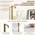 Miniatyrbillede 3 af 6: COSTWAY Væghylde med 5 niveauer 60 x 30 x 180 CM, Stige Bibliotek med Skridsikre Fødder og Struktur i Guld Stål