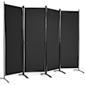 Miniatyrbillede 1 af 4: COSTWAY Stående Skærm 4 Paneler Foldbar 220x173 CM, Skillevæg Protect Privacy, Sort