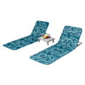 Miniatyrbillede 1 af 6: COSTWAY 2 x Foldsande Strandsækkene og Sidebord, 151 x 51,5 x 27-47 CM, Strandmåtte med Justerbar Ryg, Vandgrøn vatten grönt