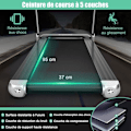 Miniatyrbild 6 av 6: COSTWAY Folding Löpband APP Kontroll 0,96-12 km/h Bluetooth 12 Program LED Display och enhetshållare Silver
