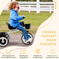 Miniatyrbillede 6 af 6: COSTWAY Tricycle til Børn med Pedal, Justerbart Sæde, Opbevaringskurve, Robust Kulstofstål, 4 EVA Hjul, 1,5 til 5 År Hvid