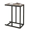 Miniatyrbillede 1 af 4: COSTWAY 'C' formet sidebord til sofa og seng, 45,5 x 25,5 x 64 cm, metalstel til stue, soveværelse, grå