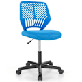 Miniatyrbild 1 av 4: COSTWAY Ergonomisk kontorsstol i mesh, justerbar sitthöjd 41-53 cm, för barn, tonåring, vuxen, blå Blå