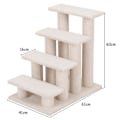 Miniatyrbillede 3 af 4: COSTWAY Trapper til Kat Hunde Plys med Multi-Levels Activity Center Møbler til Katte 60,5 x 40 x 60 cm Beige Beige