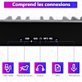 Miniatyrbild 4 av 4: COSTWAY Bärbart 88-tangenters digitalpianoklaviatur - Bluetooth APP-funktion - Mikrofon - MIDI/USB-gränssnitt - 128 rytmer, 20 demos