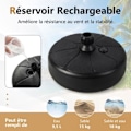 Miniatyrbillede 2 af 4: Parasol Base - COSTWAY - HDPE Sort - 18kg Tank - 38mm stang Svart