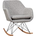 Miniatyrbillede 1 af 4: COSTWAY Ergonomic Relax gyngestol polstret med blød epony, metalstel til stue, balkon, soveværelse, grå Grå