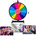 Miniatyrbillede 1 af 4: Wheel of Fortune D.60CM 14 pladser COSTWAY-præmie Hjul-sletbar pen viskelæder-plastik tips-til fødselsdagsfest lotterier, farverig Färgad