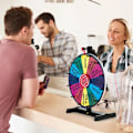 Miniatyrbild 2 av 4: COSTWAY Lyckohjul 15 tum (Dia.38 cm)-12 färgade spår-Pris Wheel-Dry Marker, Eraser-Non-Slip Base-Carnival Färgad