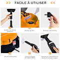 Miniatyrbillede 6 af 6: COSTWAY Dampsuger Støvsuger Multifunktionel 2000W med Tank 1,5L, 19 Tilbehør 4 BAR til Rengøring af Gulve, Tæpper, Orange
