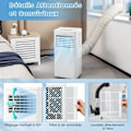 Miniatyrbild 4 av 4: COSTWAY Mobil luftkonditionering 9000BTU 2,6KW R290 Klass A Kylning, Avfuktning, Intelligent Sleep 24H Timer Tyst Vit