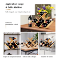 Miniatyrbillede 2 af 4: COSTWAY vinreol, vinflaskedisplay, køkkenopbevaring, bambus bardisk