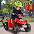 Miniatyrbillede 1 af 6: COSTWAY Elektrisk Quad til børn 6 V 4,5 Km-H max. Buggy bil til børn 3 år+ Rød Röd