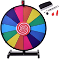 Miniatyrbillede 1 af 4: Wheel of Fortune D.46CM 14 pladser COSTWAY-præmie Wheel-Sletepen Viskelæder-Plastik Tips-til fødselsdagsfest lotterier, farverige Flerfärgad