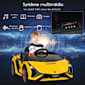 Miniatyrbillede 2 af 6: Lamborghini SIAN elbil 12V/4,5 Ah til børn 3-8 år, 2,4G fjernbetjening, 2 motorer, MP3, USB, TF, Radio, Story Yellow Gul