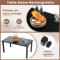 Pikkukuva 3 / 4: COSTWAY 4-osainen pajupuutarha-sohvapöytä ja -tuolisetti, patiohuonekalusetti parveketerassi sisäpihalle, ruskea kastanj