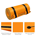 Miniatyrbillede 2 af 4: COSTWAY XPE skum flydemåtte 210x66CM 3 lag med elastisk bindebånd 1,5M bæreevne 60KG til swimmingpool/strand orange