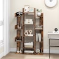 Miniatyrbillede 1 af 4: COSTWAY Tree Reol 141 CM, 13 åbne hylder til bøger og dekorationer, Anti-Tip Devices, Brun