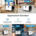 Miniatyrbillede 2 af 6: Professionel Affugter COSTWAY-73,5 L/Dag-3 Tilstande-24 Timers Timer-Forsinket Start-Op Til 100 m²-Automatisk Afrimning-Hvid