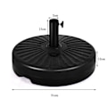 Miniatyrbillede 4 af 4: COSTWAY Rund Parasol Base Vandinjektion 23L Plast Sort Parasol Plader til Terrasse, Gårdhave, Have