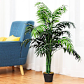 Pikkukuva 6 / 6: COSTWAY Artificial Areca Palm Keinotekoiset kasvit-H 110 cm-Sisustus. Sisä-/ulkopuoli vihreällä ruukulla