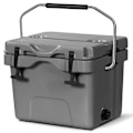Miniatyrbillede 1 af 4: COSTWAY Bærbar Campingkøler 15L Kold -30?-75? 3-5 dages opbevaring med håndtag, drænprop, 2 grå kopholdere Grå