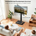 Miniatyrbillede 2 af 6: COSTWAY Mobil TV-stativ til TV'er 32" til 70", Justerbart TV-stativ med ekstra bred base, 600 x 400 mm