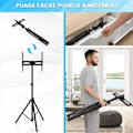 Miniatyrbillede 3 af 4: COSTWAY TV-stativ på foldbart stativ Justerbar højde til LCD LED Plasma fladskærm fra 21 til 47'' Maks. belastning 35 kg Universal drejeled