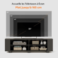 Miniatyrbillede 2 af 4: COSTWAY 65" tv-stativ med 4 rum, justerbare hylder, 4 kabelføringshuller, stue, soveværelse, 150 x 39 x 45 cm sort