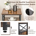 Miniatyrbillede 3 af 4: COSTWAY sengebord med 2 rum og 2 åbne hylder, 60,5 x 40 x 35 cm, sidebord, stue, soveværelse, kontor Beige och grå